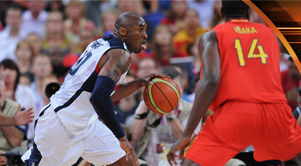U.S. vs. Spain: Kobe Bryant and the U.S. basketball team take on Spain in the 2008 Olympics for the gold medal.
