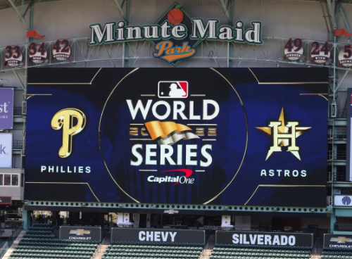 Minutes away from glory: A glance inside of Minute Maid Park just moments before game one.