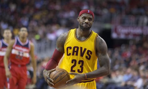 Still Dominant: Lebron James pictured in a game against the Washington Wizards at the Verizon Center in 2014. 
