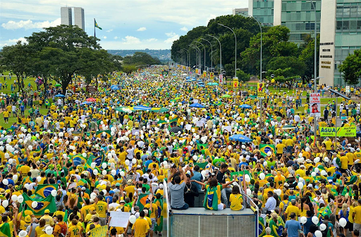 Brasilia Protests: Protestors demand the impeachment of President Dilma Rousseff in 2016, after her predecessor, Luiz Inácio Lula da Silva, was called under investigation for corruption and money laundering. However, Lula was inaugurated for another term this past January. 
