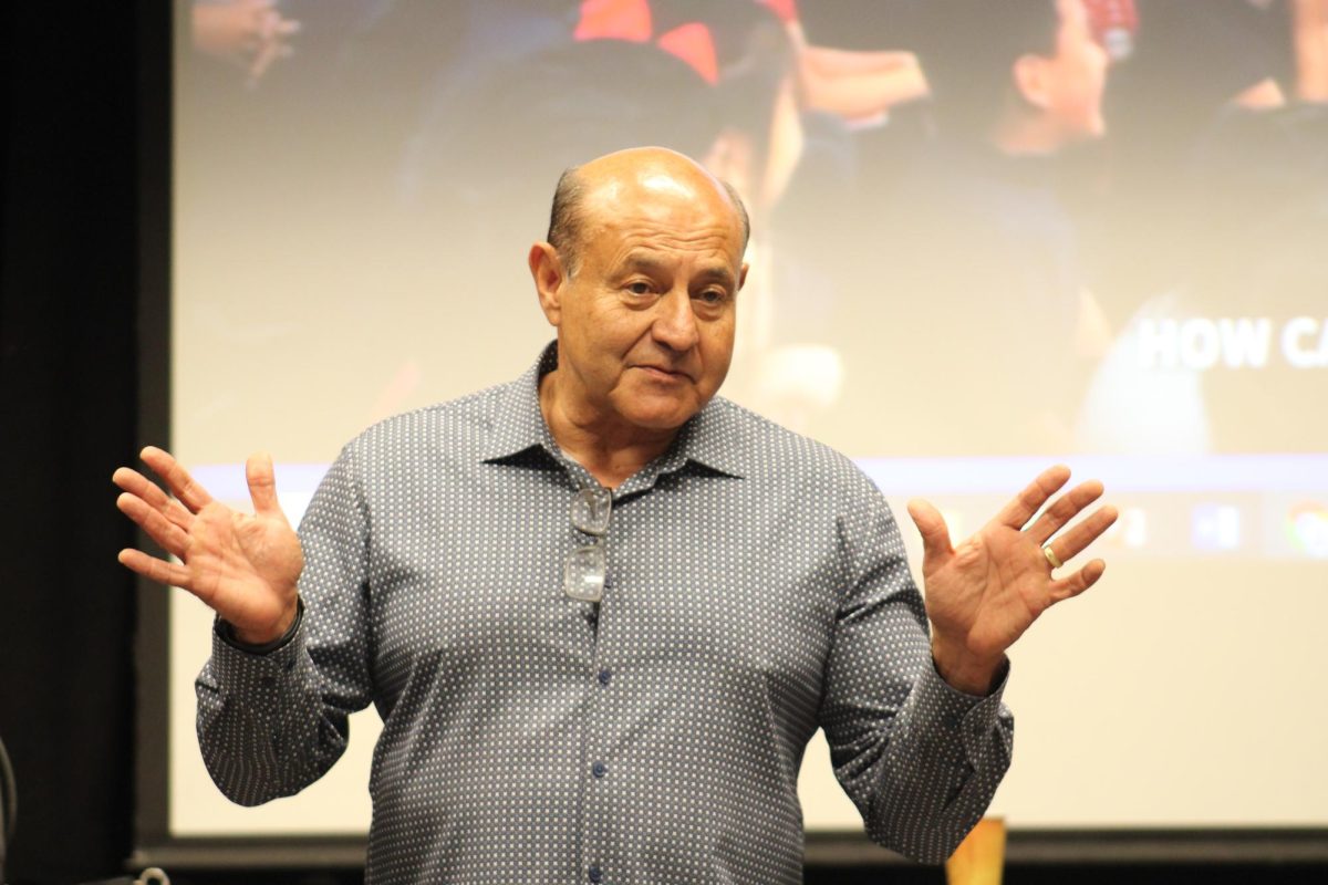 Congressman Lou Correa shares words of wisdom with Oxford students during a promotional visit for the Young Congressional Leaders Program.