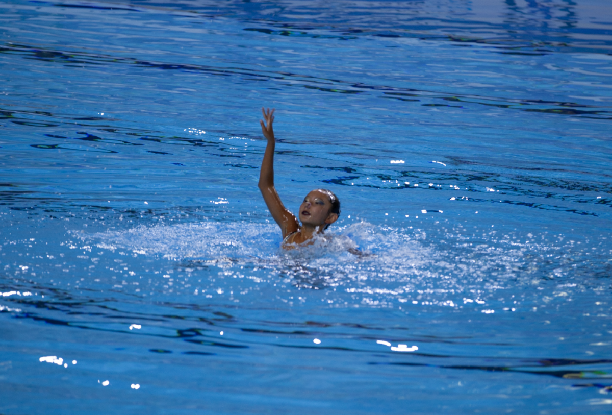 Seventh grader Julia Li competes at the 2024 PanAm Age Group Artistic Swimming Championships in Lima, Peru.