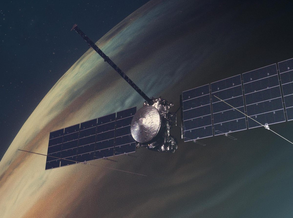 An artist’s depiction of the Europa Clipper reaching Jupiter. (Photo by NASA/JPL-Caltech)