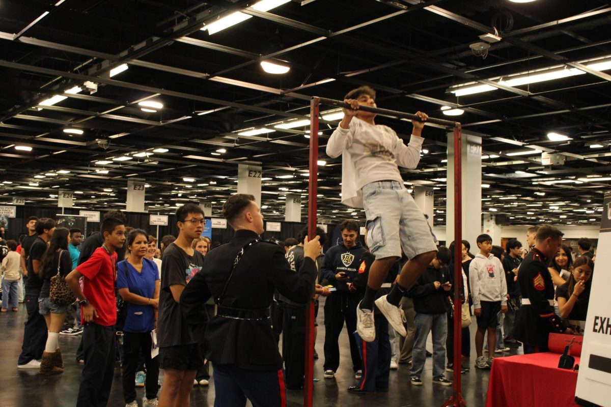 PLANNING FOR THE FUTURE: AUHSD students attend the annual College and Career Fair and learn about community and career resource organizations in the Anaheim Convention Center 