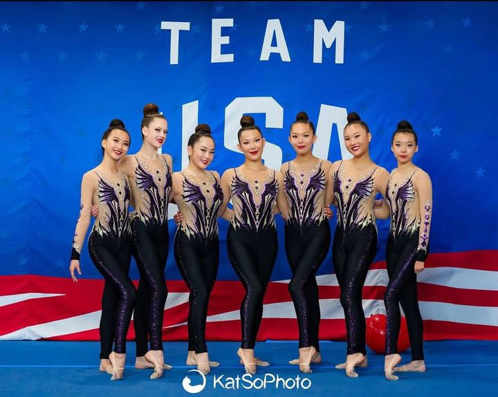 GO TEAM: OA junior Carol Kim (third from the left) poses with her teammates as members of Team USA.