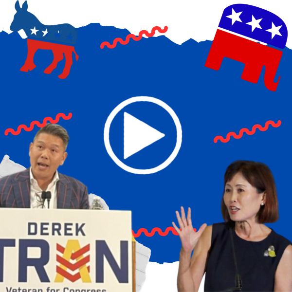 MIXED SIGNALS: Controversial political tactics, like those seen in CA-45, lead to more division and reduce election integrity (Collage by Aarya Halankar)
