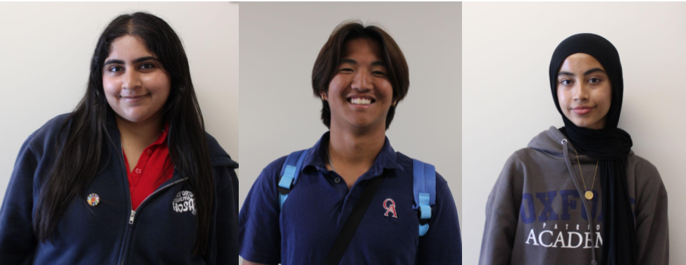 EXPLORING OPPORTUNITIES: Diya Luthra (12), Sora Suzuki (12), Muqadas Omid (10), and Salena Adhikari (12, not pictured) participated in career immersion experiences this summer. 