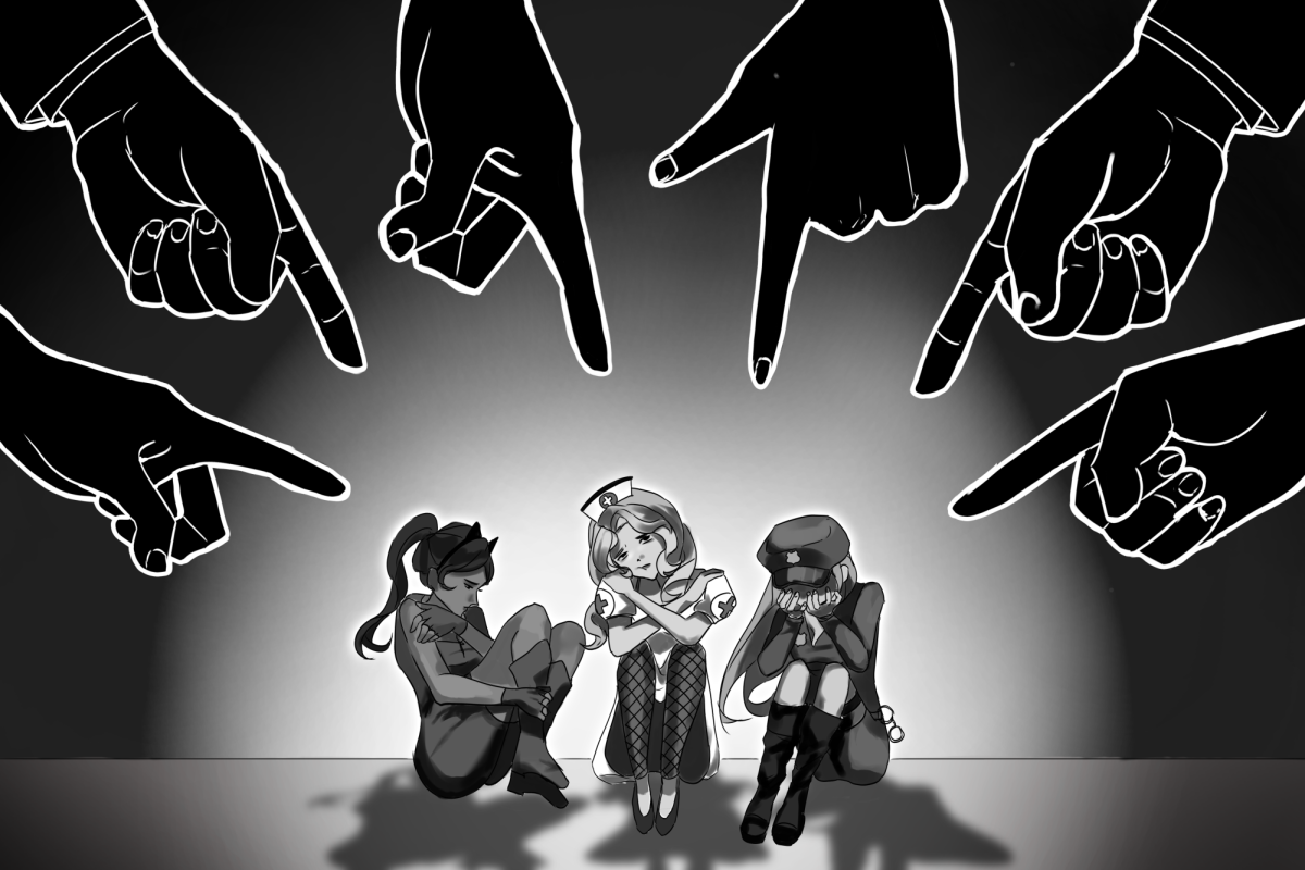 A MISOGYNISTIC SPOTLIGHT: Women in costume face public scrutiny as society points fingers at their self-expression.