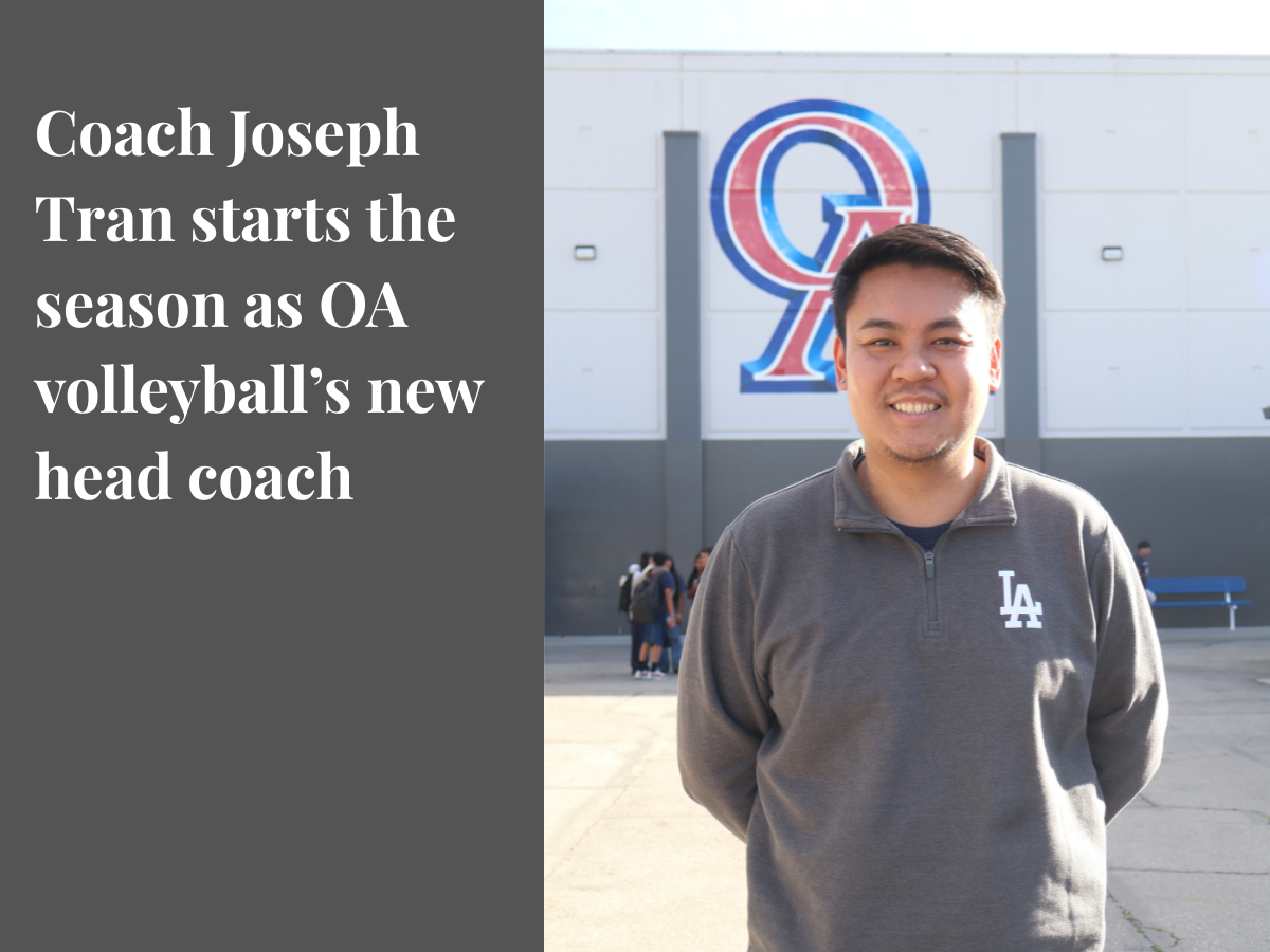 TEAM BUILDING: Coach Joseph Tran hopes to unify the Oxford Academy volleyball program and create a culture of encouragement and teamwork.