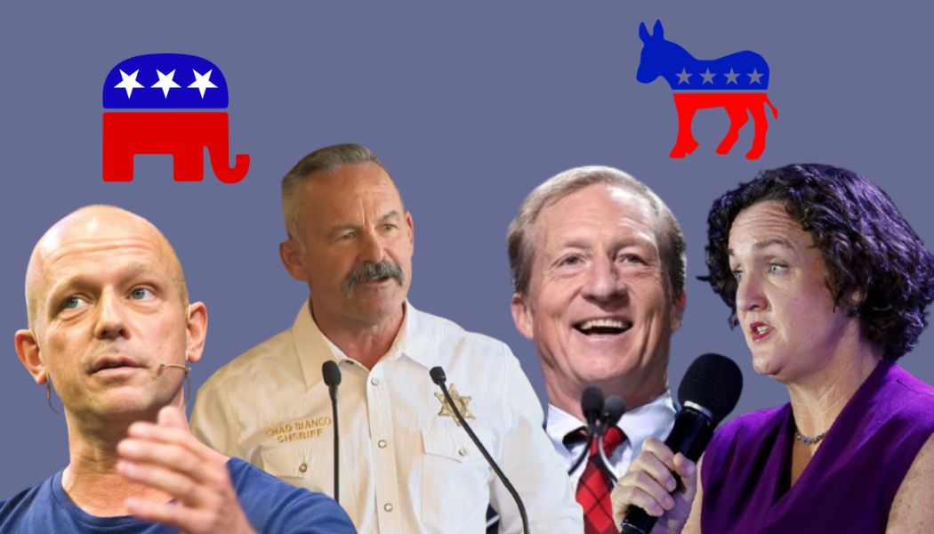 Changing Tides in the Golden State: CA’s races to discern candidates for Governor as the primary elections approach. (Collage by Aarya Halanker & Kenzie Laing)